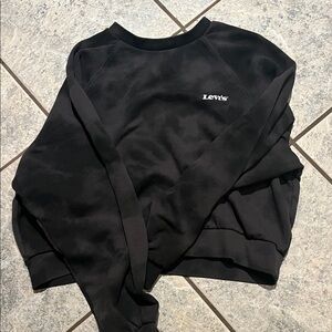 Levi's Classic Black Crewneck crop Sweater